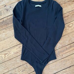 Abercrombie & Fitch Black Ribbed Bodysuit
